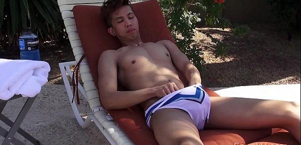  Tight Asian Twink Levy Fox Jerks Off and Sucks Hot Latin Stud Rica Trujillo